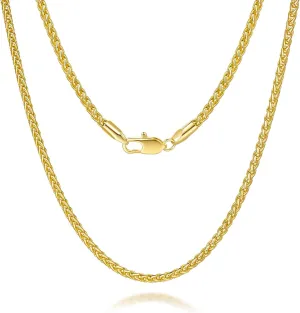 2.5MM 14K Gold Necklaces for Women Trendy Necklace for Men 14K Gold Chain for Mens Chain Necklaces Franco Chain Mens Necklace Chains for Women Chains 16-30in