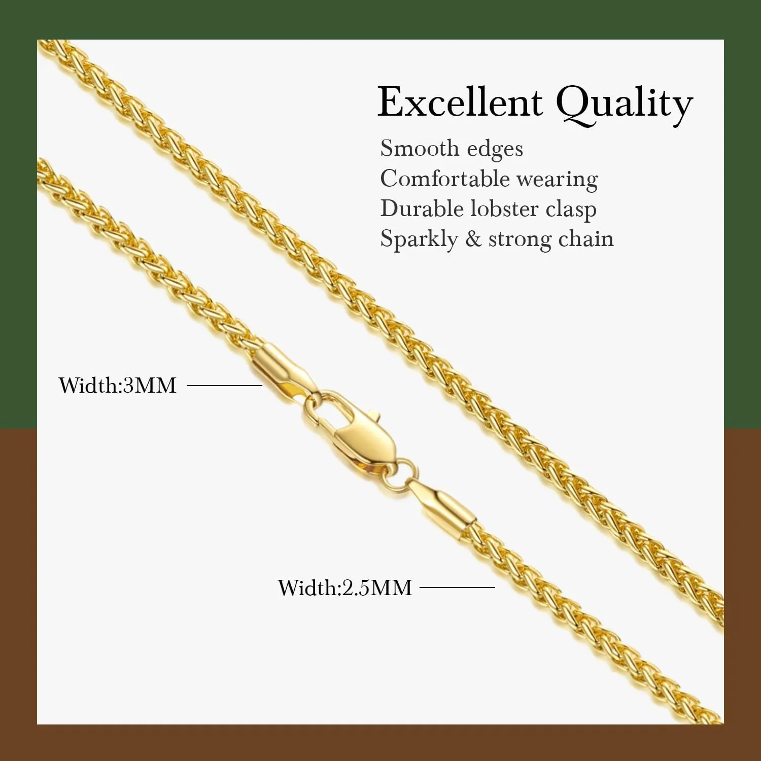 2.5MM 14K Gold Necklaces for Women Trendy Necklace for Men 14K Gold Chain for Mens Chain Necklaces Franco Chain Mens Necklace Chains for Women Chains 16-30in