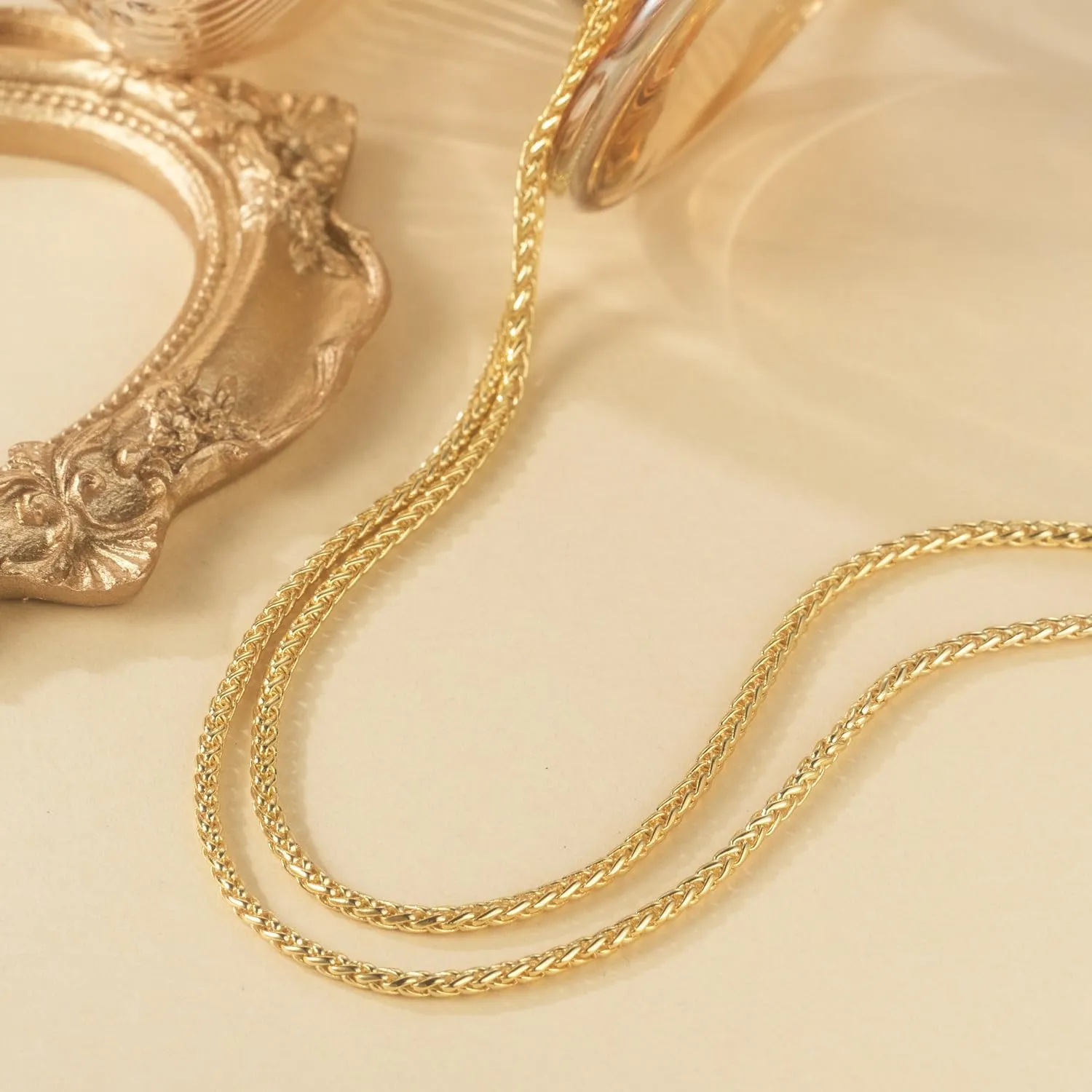 2.5MM 14K Gold Necklaces for Women Trendy Necklace for Men 14K Gold Chain for Mens Chain Necklaces Franco Chain Mens Necklace Chains for Women Chains 16-30in