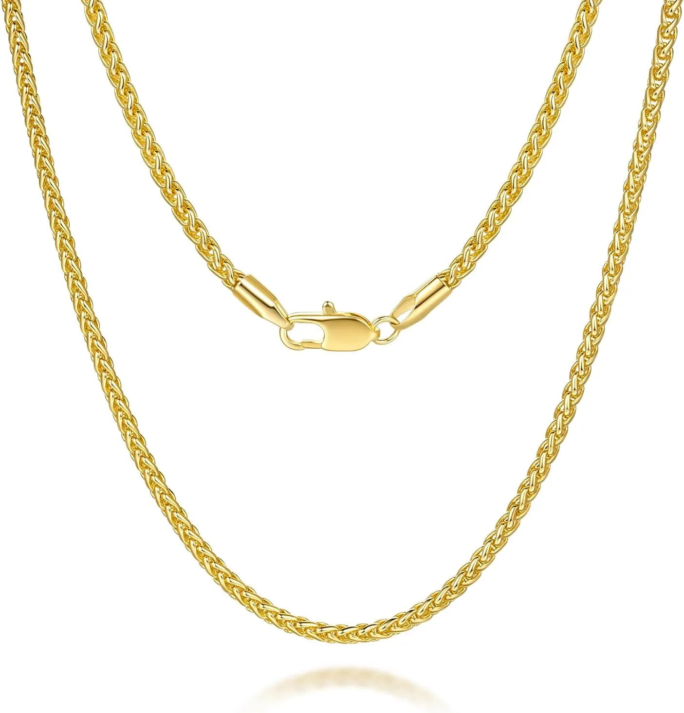 2.5MM 14K Gold Necklaces for Women Trendy Necklace for Men 14K Gold Chain for Mens Chain Necklaces Franco Chain Mens Necklace Chains for Women Chains 16-30in