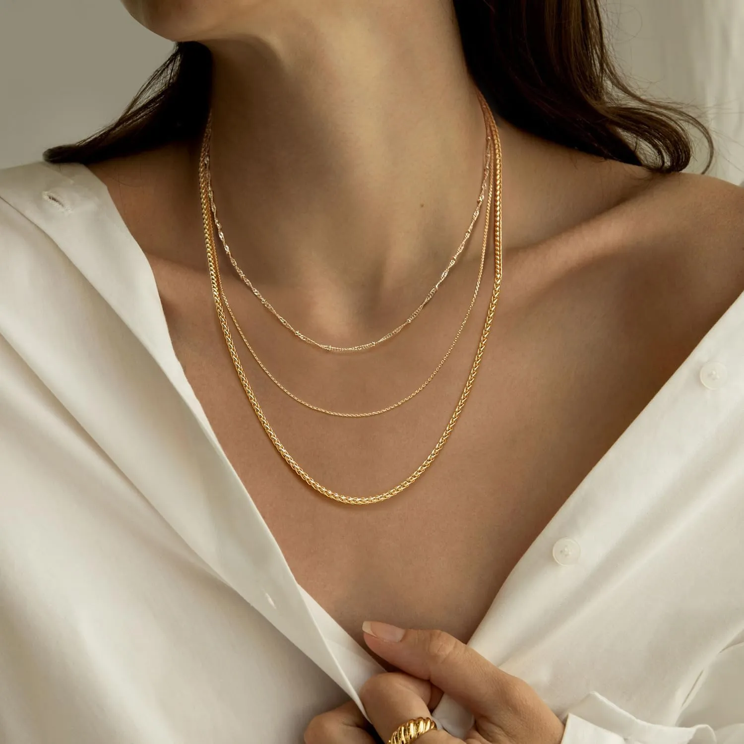 2.5MM 14K Gold Necklaces for Women Trendy Necklace for Men 14K Gold Chain for Mens Chain Necklaces Franco Chain Mens Necklace Chains for Women Chains 16-30in