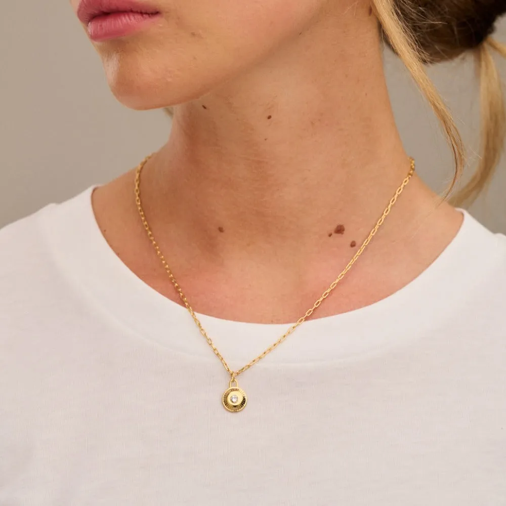 April Birthstone Necklace Made With Swarovski® Crystals - Gold