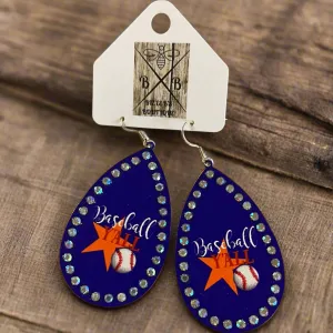 Astos Baseball Earrings