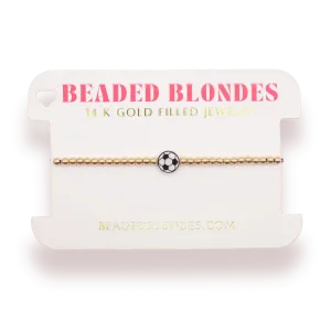 Beaded Blondes ‘Soccer Ball Bracelet-kids’