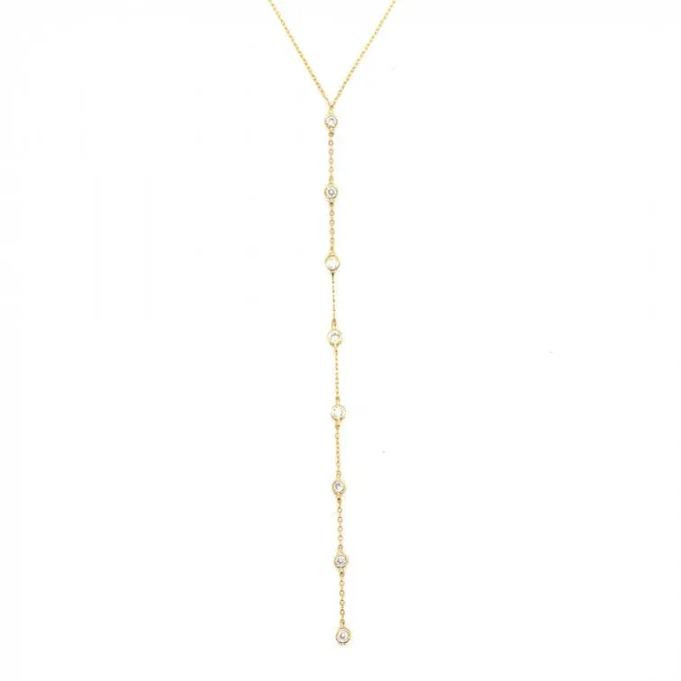 COVA LARIAT DAINTY NECKLACE