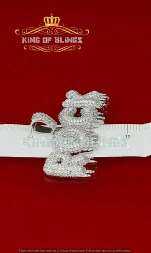 Create Your Own Custom Design in 925 Sterling Silver Dripping ROCK 2.75inch Pendant in Cubic Zirconia