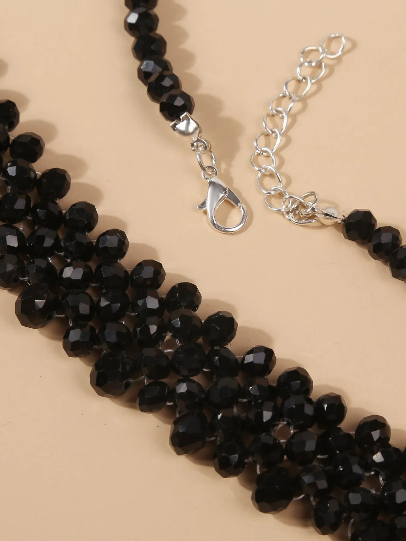 Crystal Black Beaded Necklace for Women Girls Accessories Jewelry Gifts Gift for