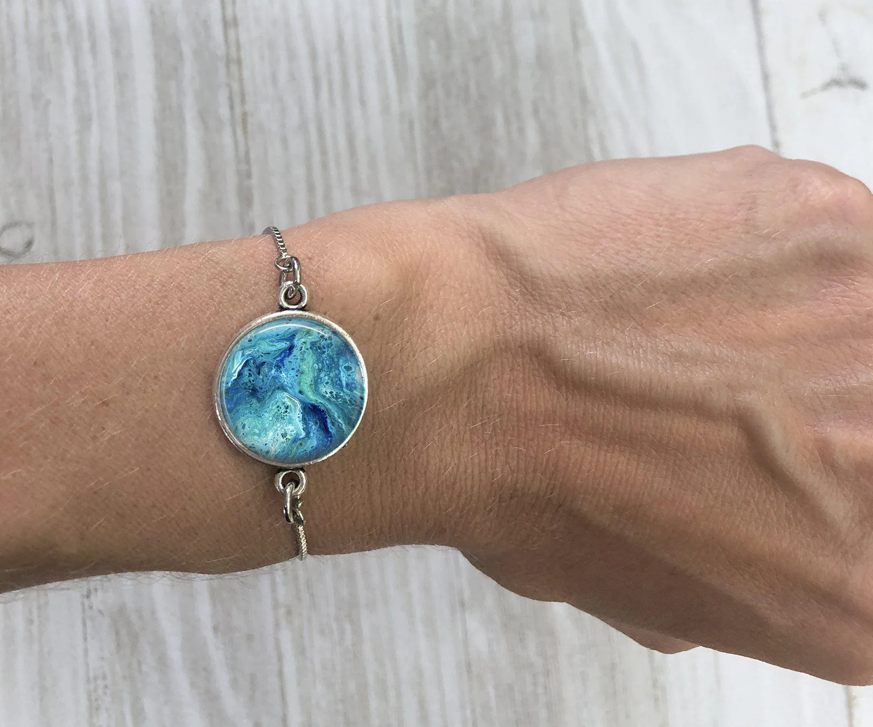 Deep Serenity Pendant Bracelet | Handmade Beach Jewelry