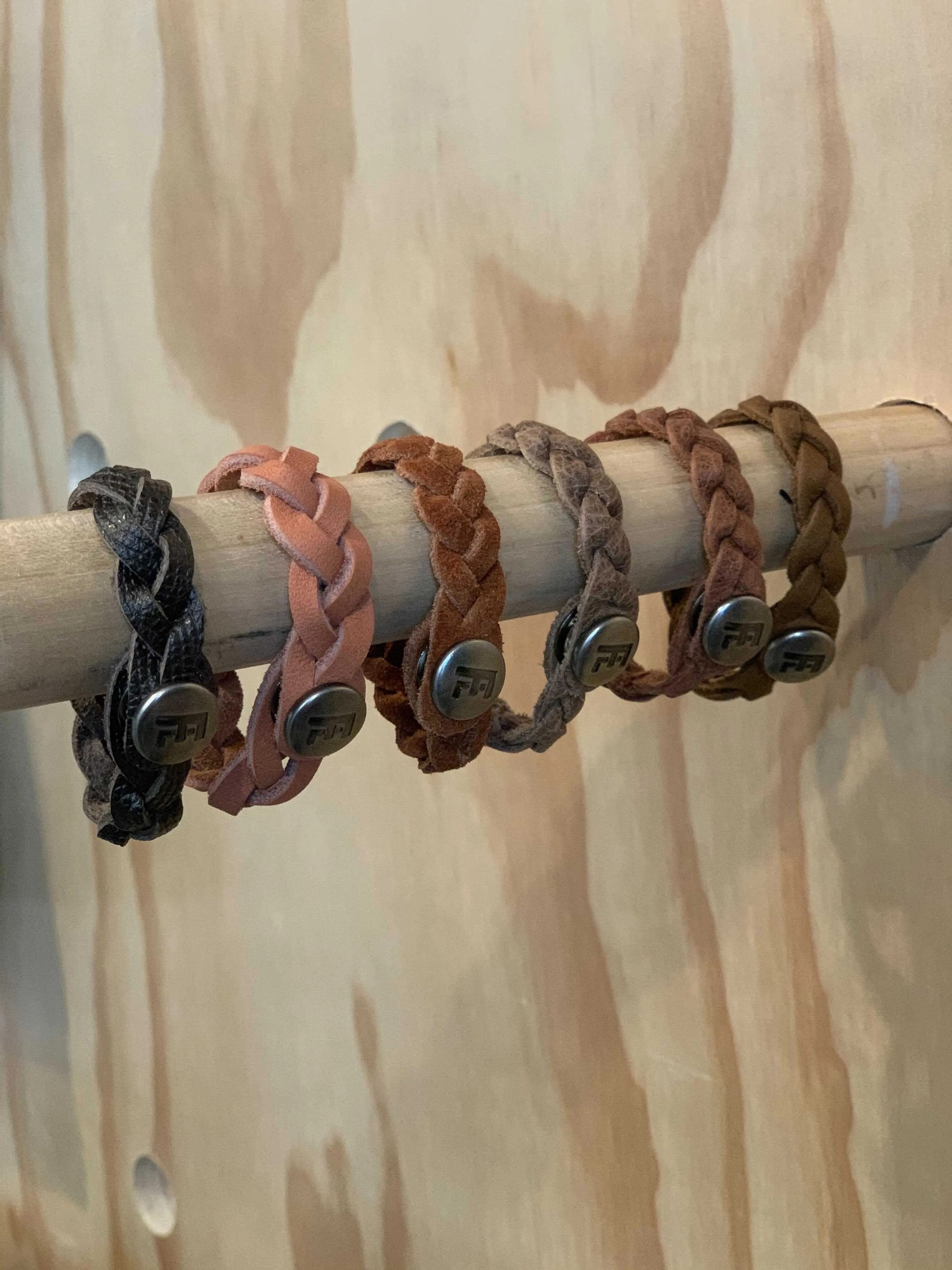 Flourish Leather Co - Kids Braided Leather Bracelet (Various Colors Available)
