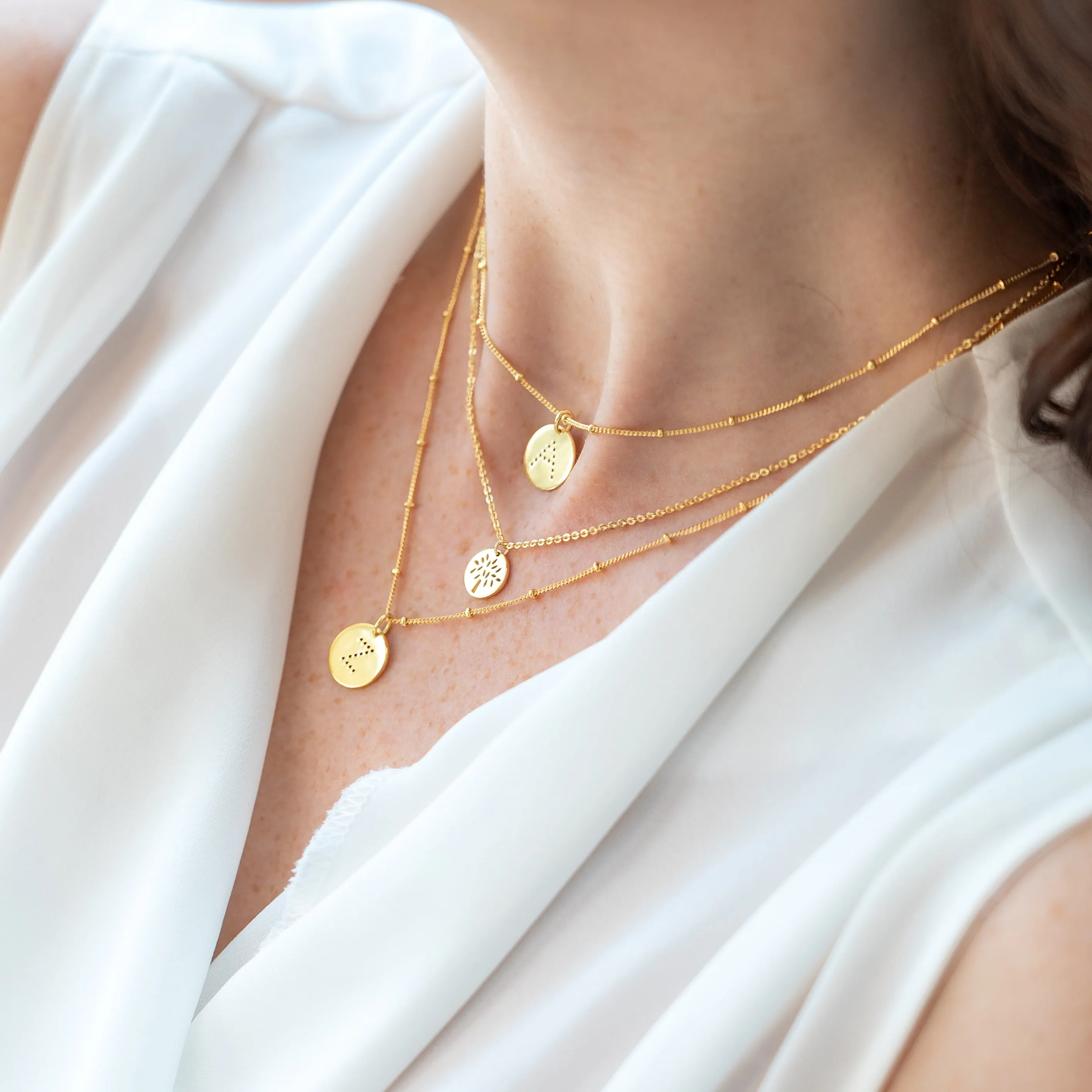 Gold Vermeil Alphabet V Necklace
