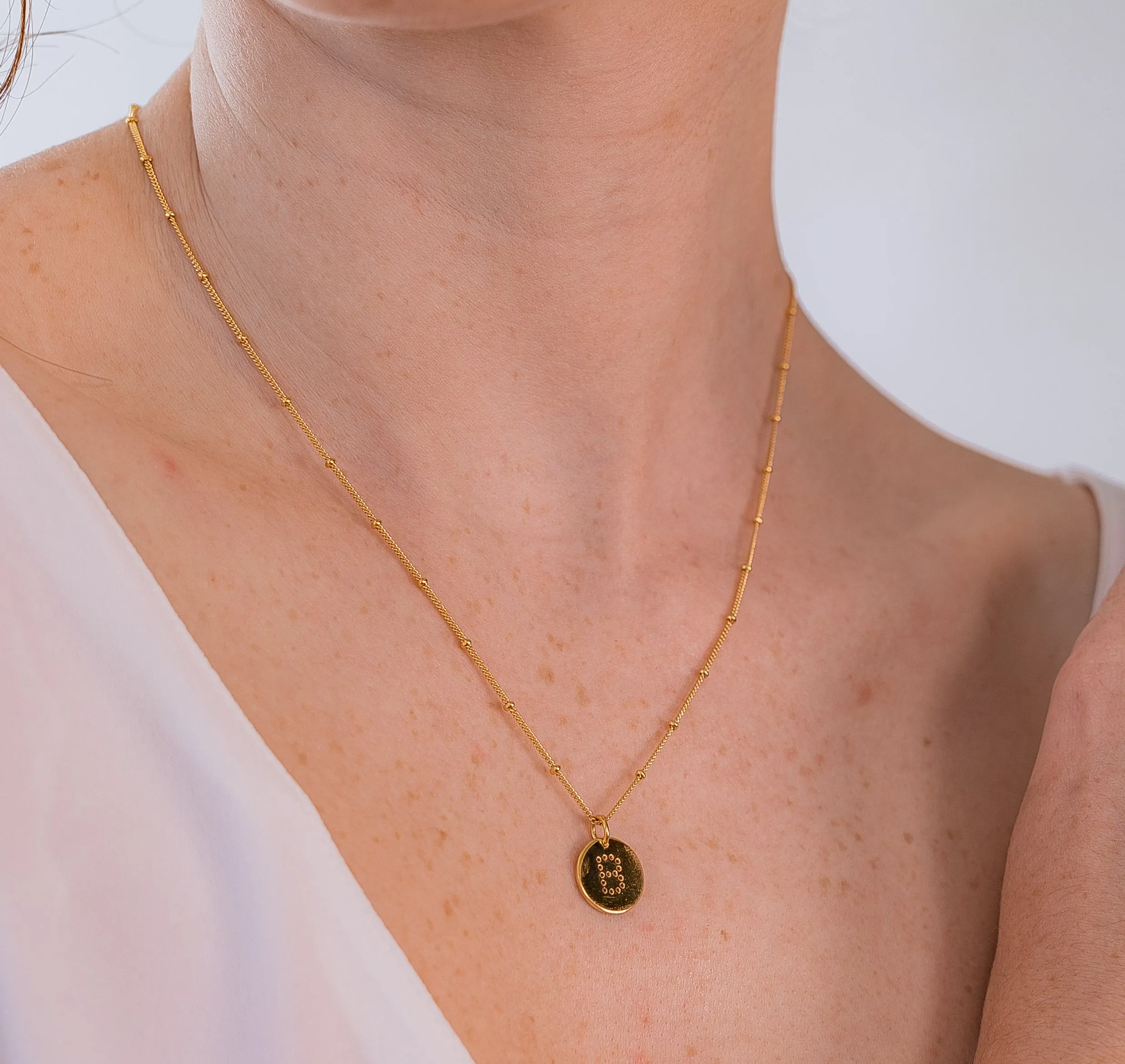 Gold Vermeil Alphabet W Necklace