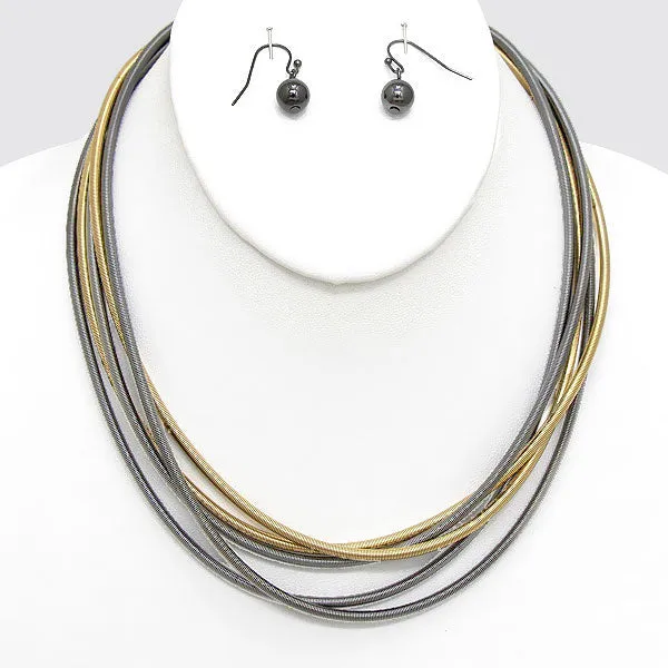 iLLASPARKZ Layered Metal Spring Necklace