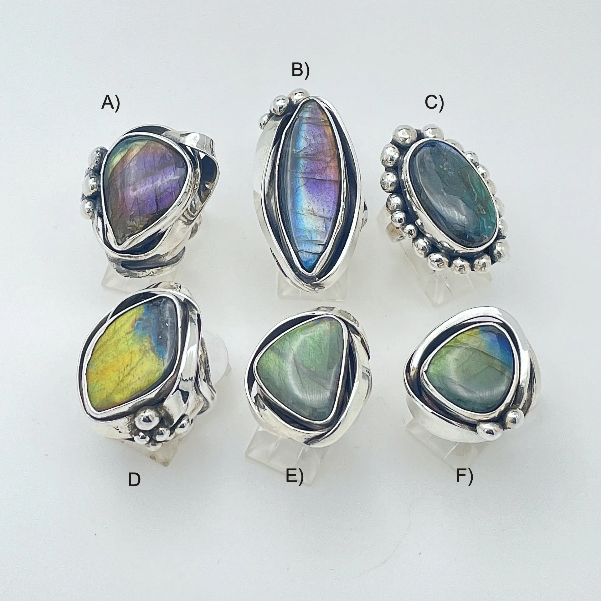 Labradorite Silver Rings