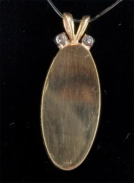 Opal & diamond pendant.  PDFN108